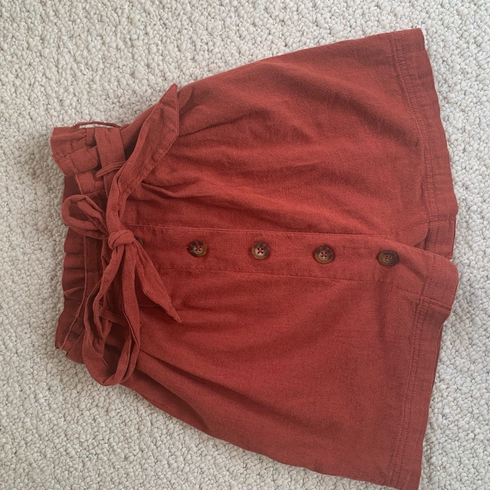 Hollister Burnt Orange Button Up Skirt